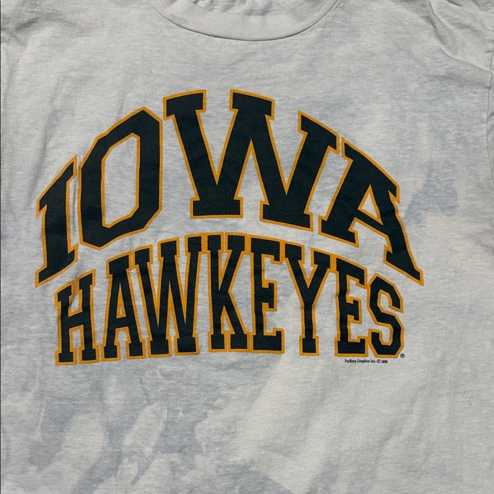 Approx Men’s Large Iowa Hawkeyes Crewneck T-Shirt 26 “ long (collar to hem) - Picture 2 of 5